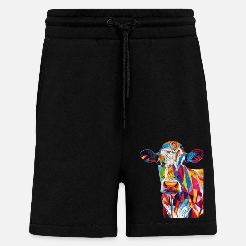 Vache - Short bio décontracté fabriqué en UE - SOLID BLACK