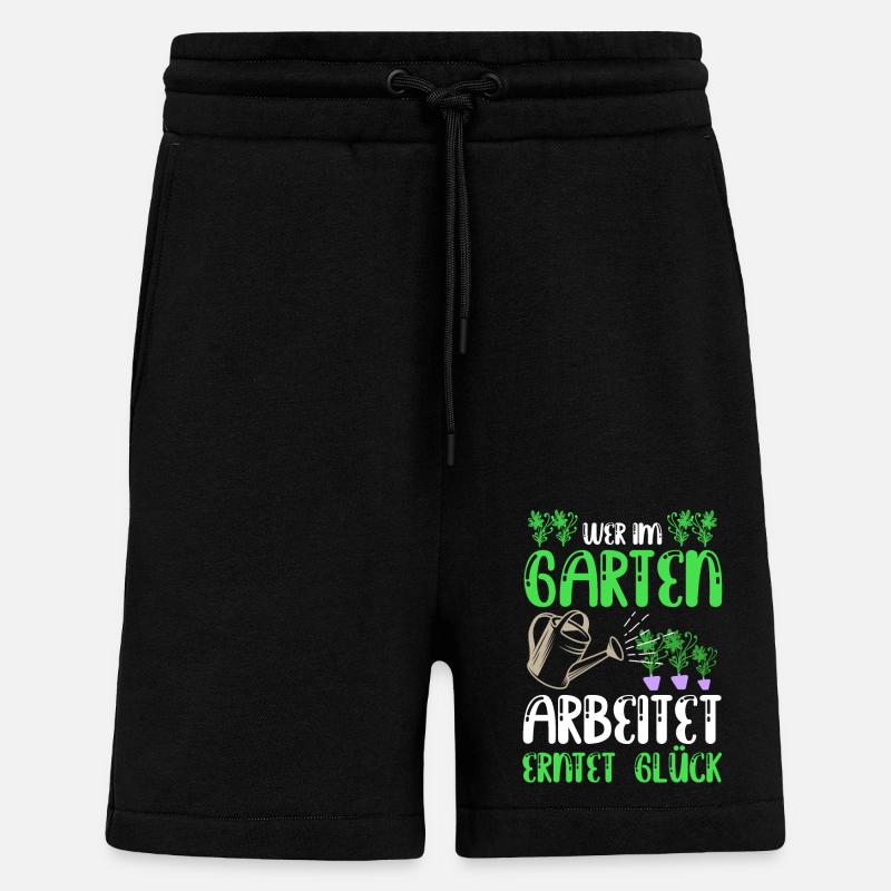 Gärtner Hobbygärtner Garten - Shorts - made by SPREAD - SOLID BLACK