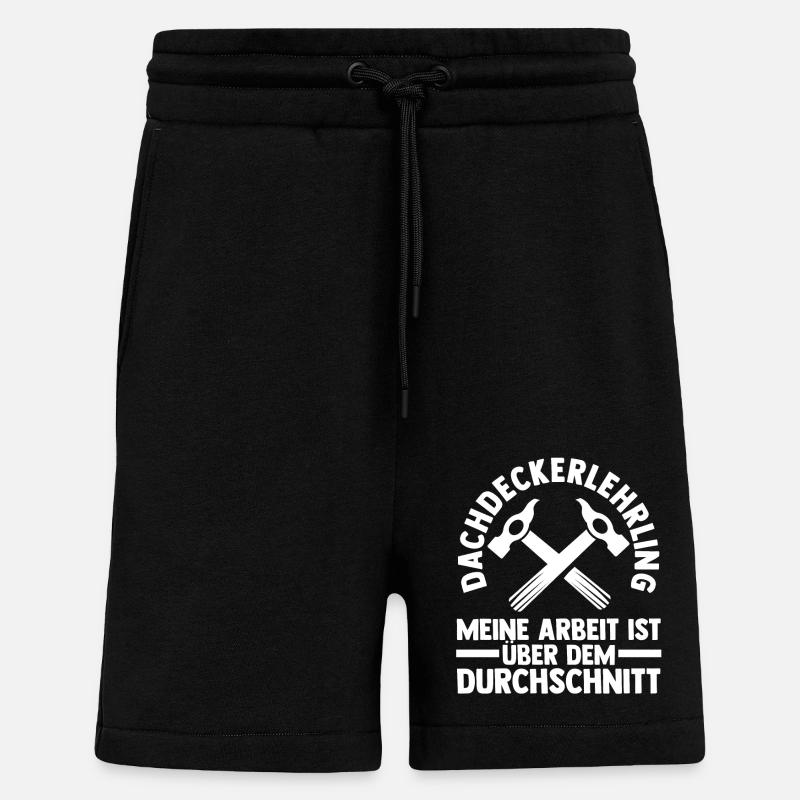 Roofing training apprentice Auzbi roofer - Shorts - made by SPREAD - SOLID BLACK