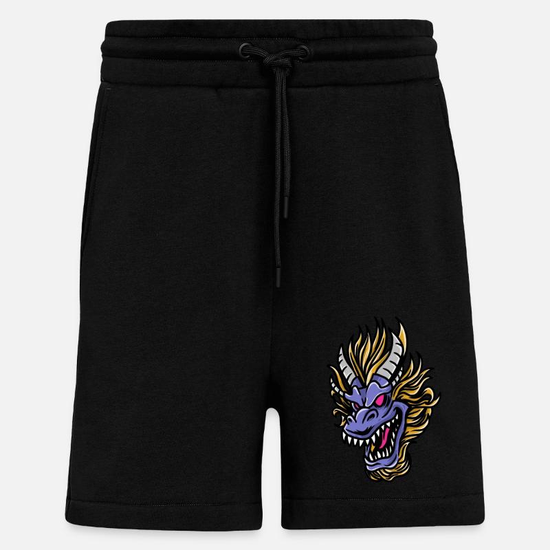 Fantasy RPG Magic Dungeon Dragon - Short bio décontracté fabriqué en UE - SOLID BLACK