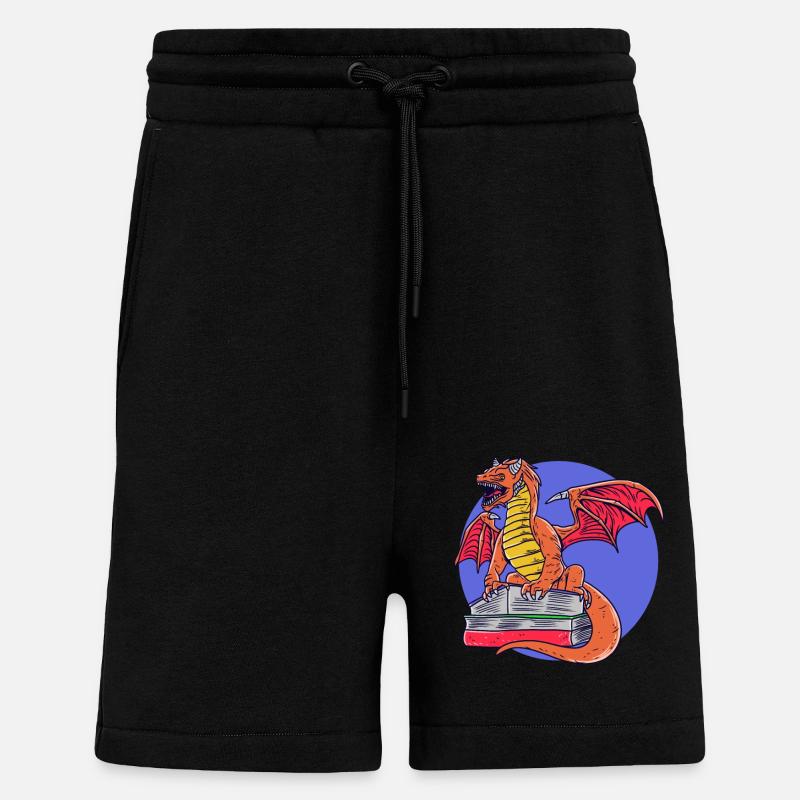 Reading Dragon Books Magic Dungeon - Shorts - made by SPREAD - SOLID BLACK