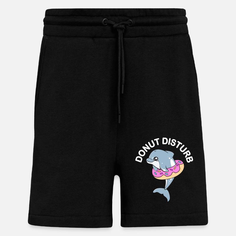 Fête à la piscine - Short bio décontracté fabriqué en UE - SOLID BLACK