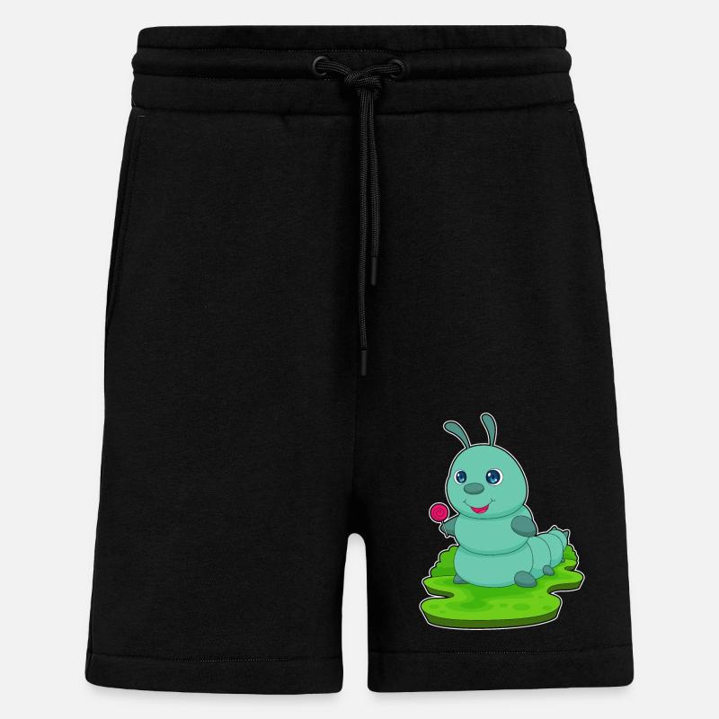 Sucette chenille - Short bio décontracté fabriqué en UE - SOLID BLACK
