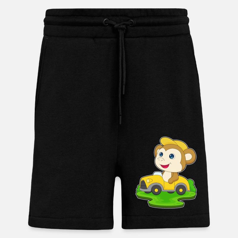 Monkey Car - Shorts - made by SPREAD - SOLID BLACK