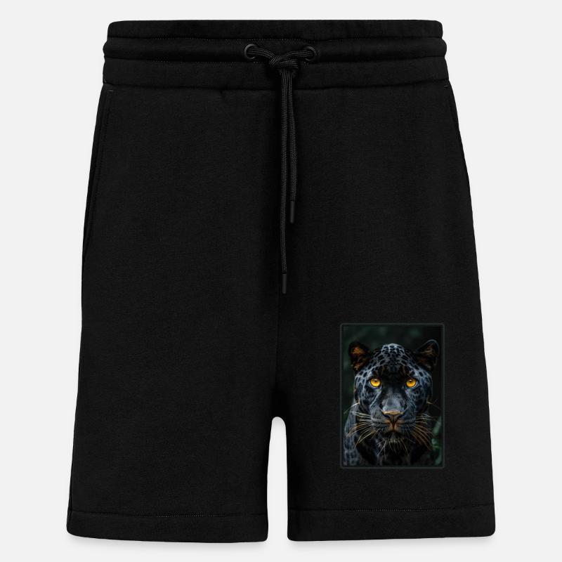 Panthères Panthère - Short bio décontracté fabriqué en UE - SOLID BLACK