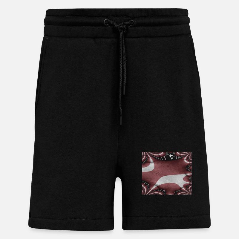 Drapeau de la Lettonie Riga - Short bio décontracté fabriqué en UE - SOLID BLACK
