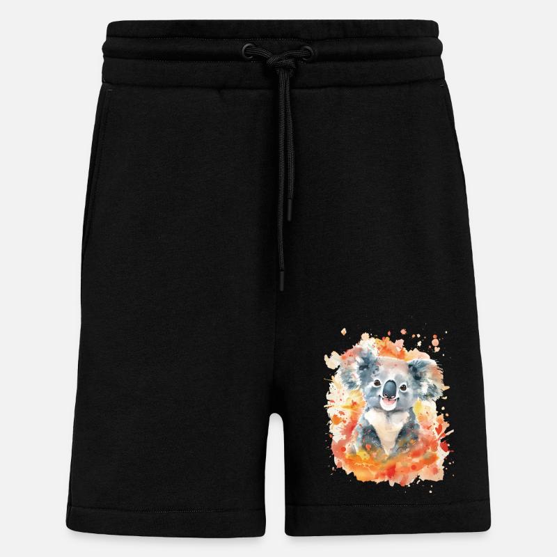 Koala - Short bio décontracté fabriqué en UE - SOLID BLACK