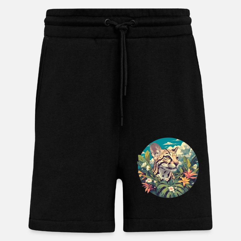 Ocelots Ocelot - Shorts - made by SPREAD - SOLID BLACK