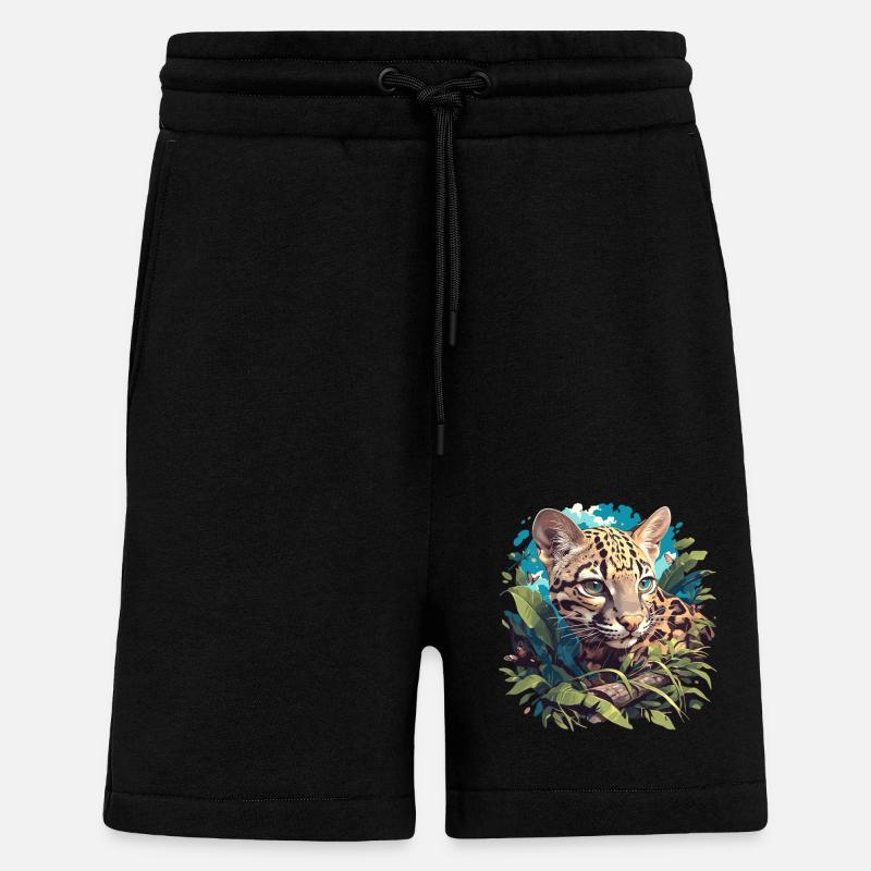 Ocelots Ocelot - Shorts - made by SPREAD - SOLID BLACK