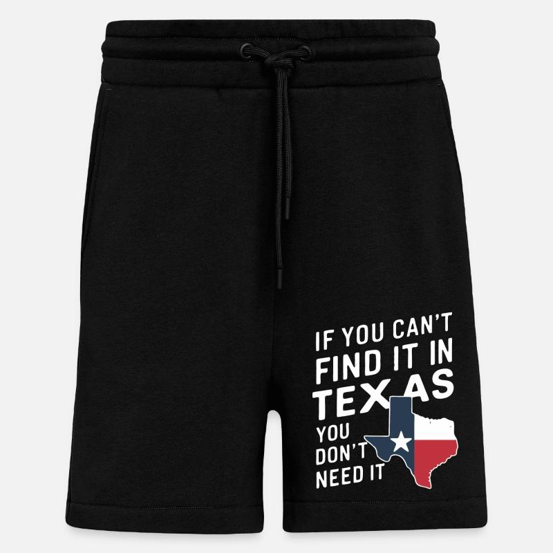 État du Texas Texans Texas - Short bio décontracté fabriqué en UE - SOLID BLACK
