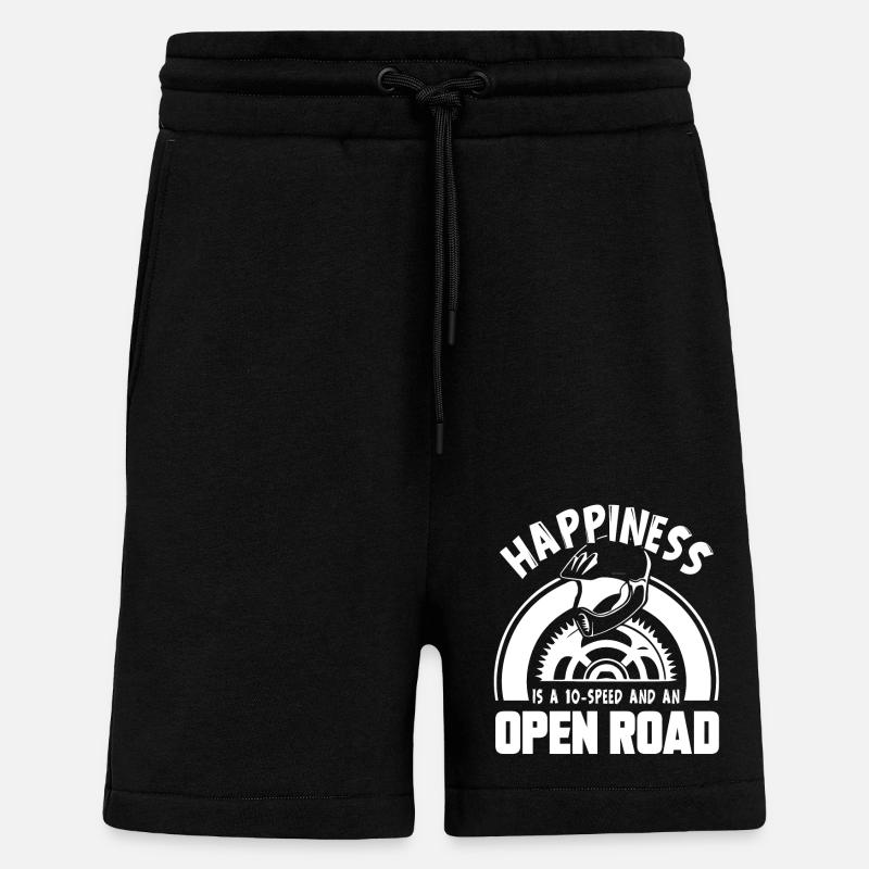 Bicycle Bicycle Happiness - Shorts - made by SPREAD - SOLID BLACK