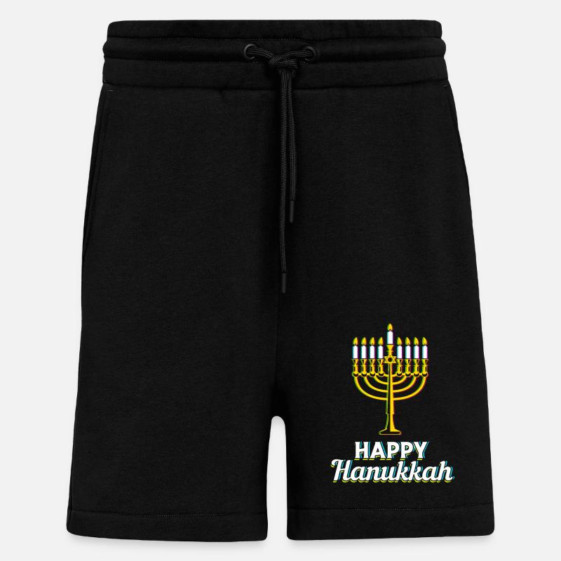 Hanoucca - Short bio décontracté fabriqué en UE - SOLID BLACK