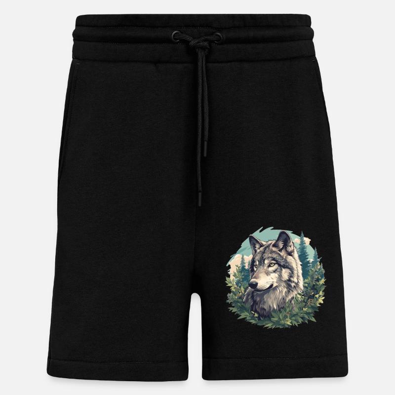 Loups Loup - Short bio décontracté fabriqué en UE - SOLID BLACK