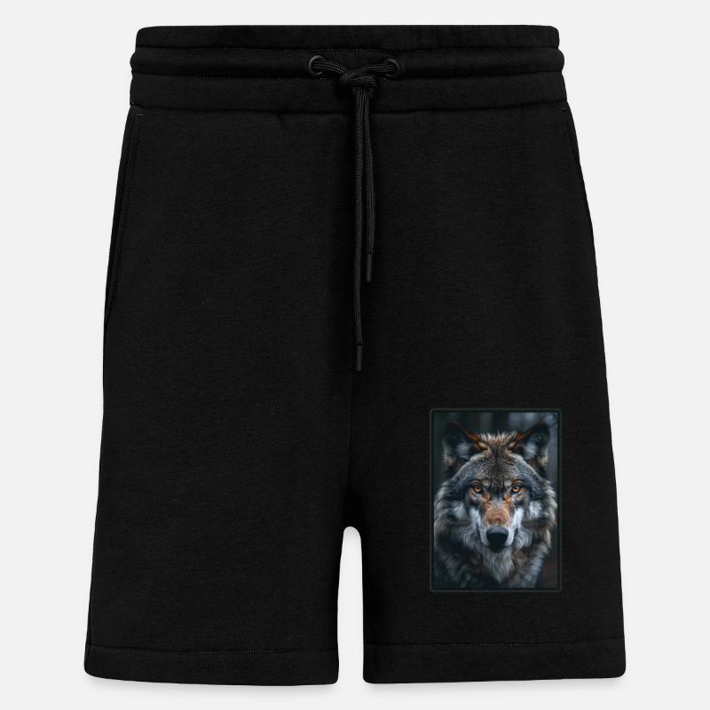 Wolves Wolf - Shorts - made by SPREAD - SOLID BLACK