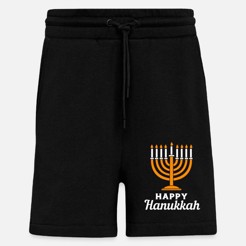 Hanoucca - Short bio décontracté fabriqué en UE - SOLID BLACK