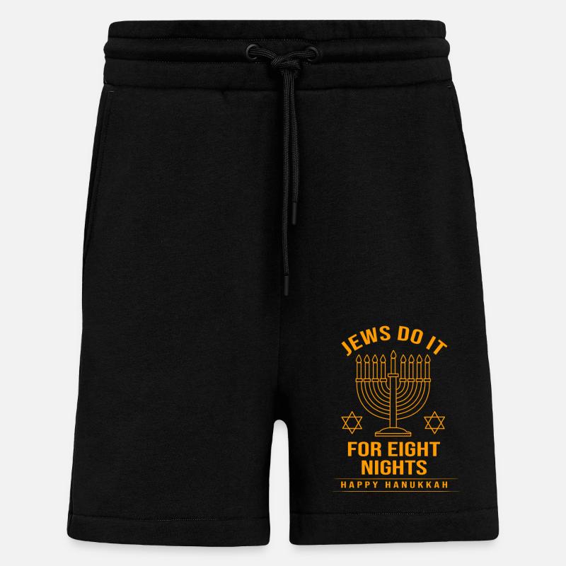 Hanoucca - Short bio décontracté fabriqué en UE - SOLID BLACK