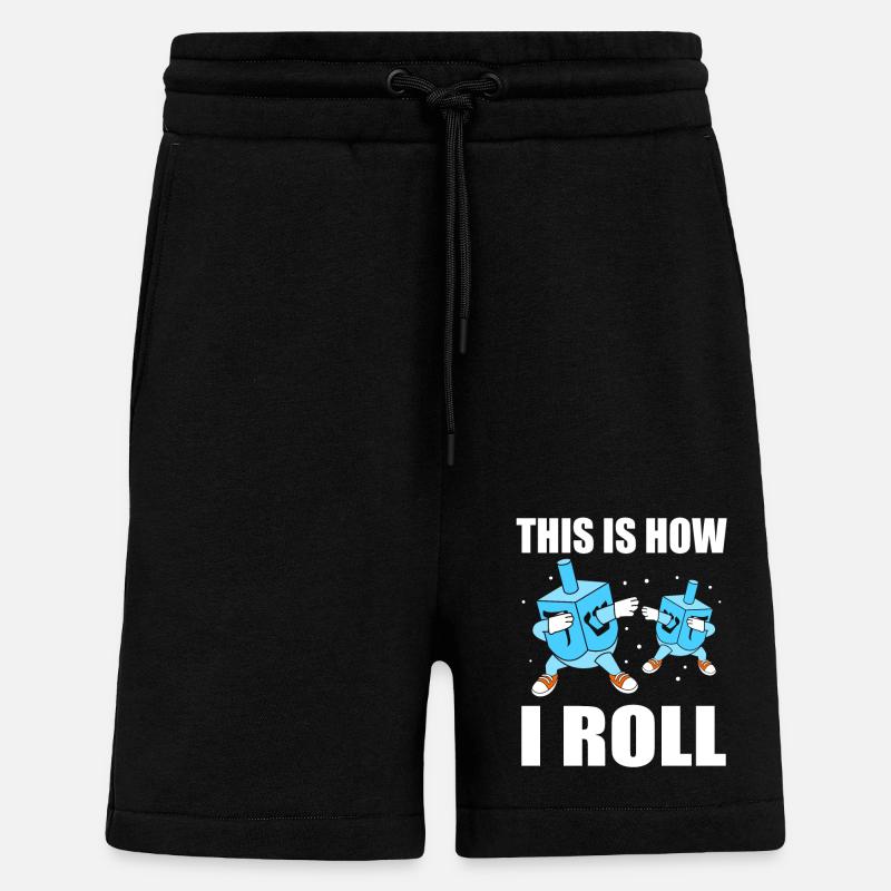 Hanoucca - Short bio décontracté fabriqué en UE - SOLID BLACK