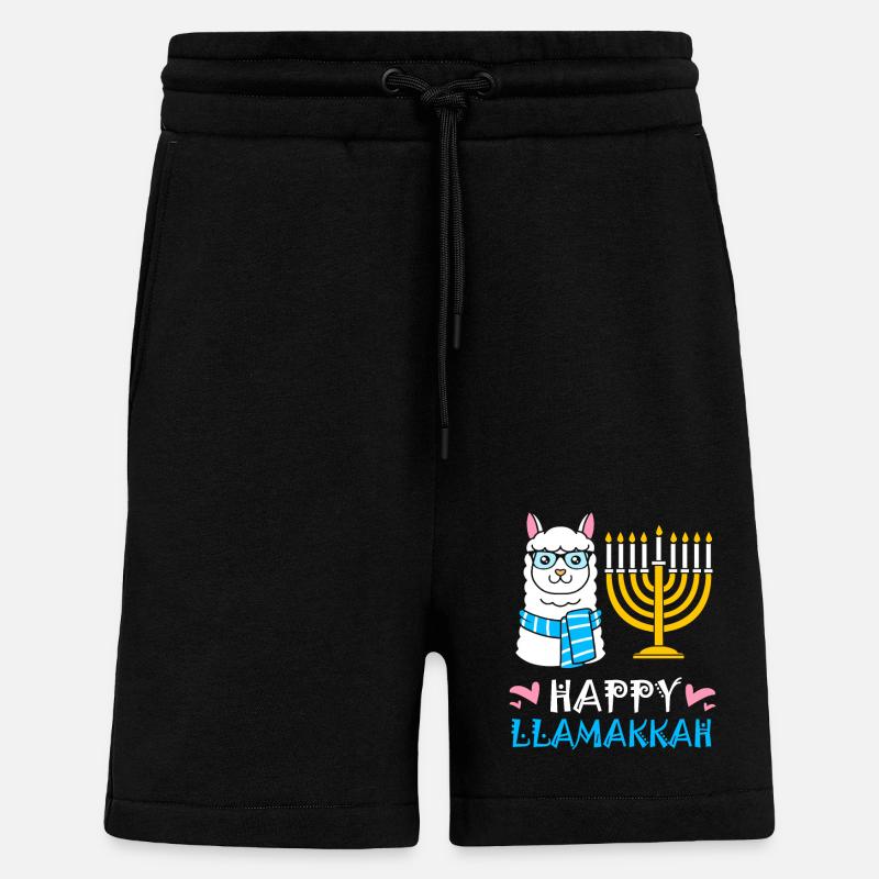 Hanoucca - Short bio décontracté fabriqué en UE - SOLID BLACK