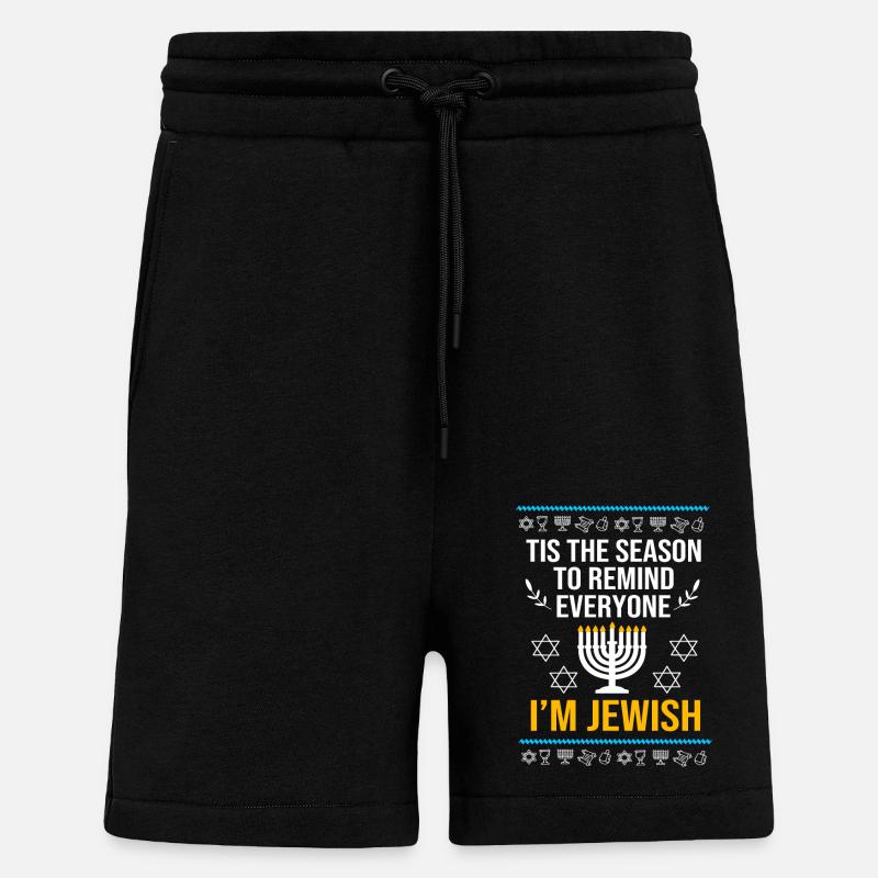 Hanoucca - Short bio décontracté fabriqué en UE - SOLID BLACK