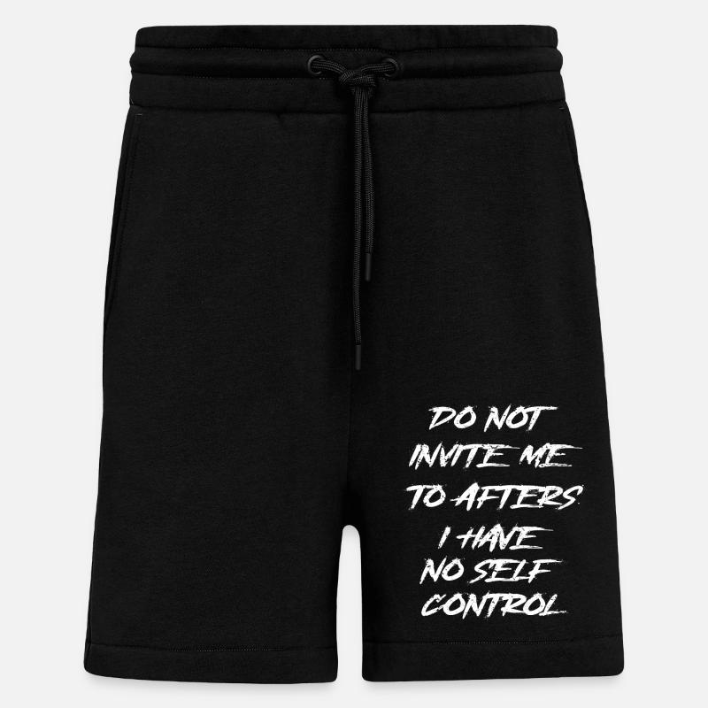 Invitez-moi à l’afters - Short bio décontracté fabriqué en UE - SOLID BLACK