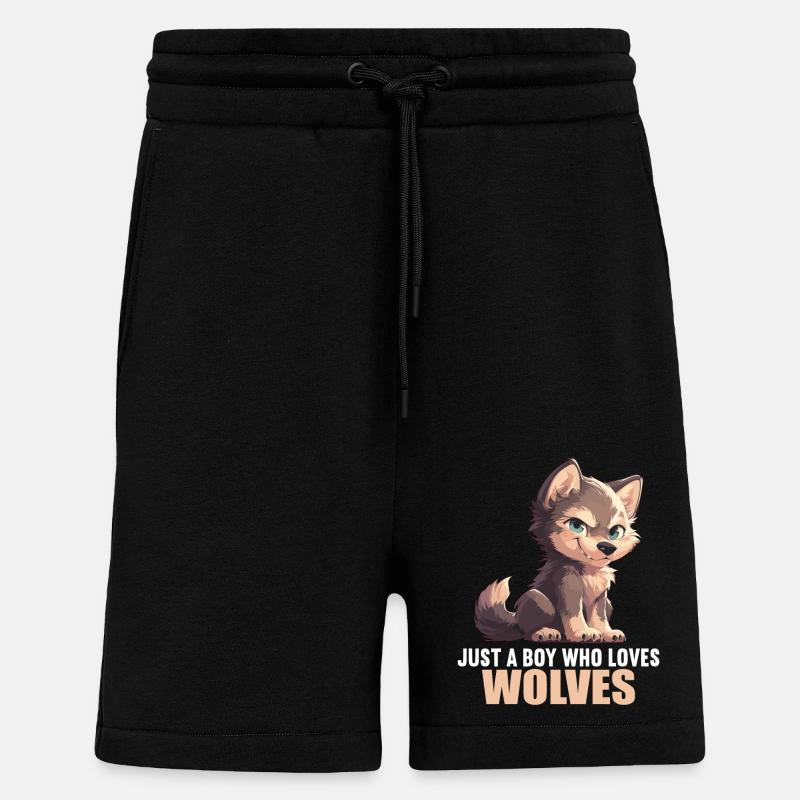 Loups Loup - Short bio décontracté fabriqué en UE - SOLID BLACK
