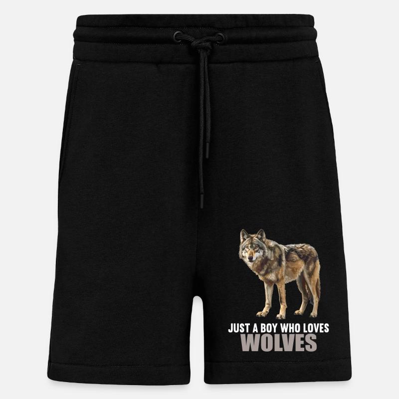 Wolves Wolf - Shorts - made by SPREAD - SOLID BLACK
