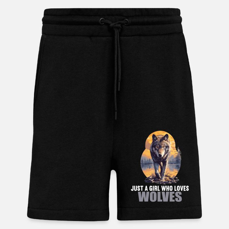 Loups Loup - Short bio décontracté fabriqué en UE - SOLID BLACK