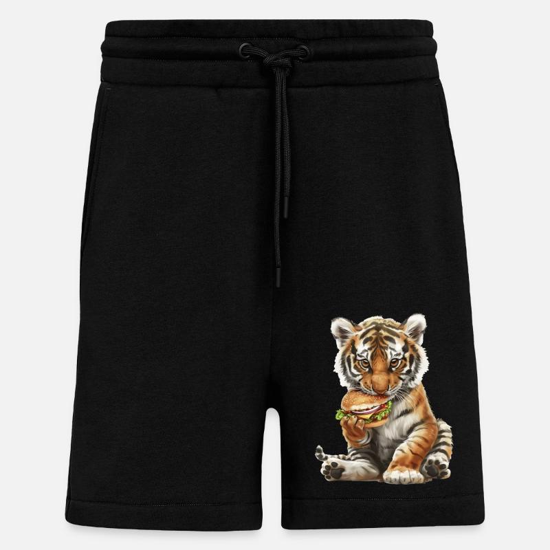 Tigre - Short bio décontracté fabriqué en UE - SOLID BLACK