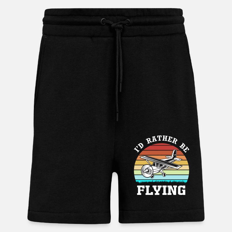 Pilote d’avion - Short bio décontracté fabriqué en UE - SOLID BLACK