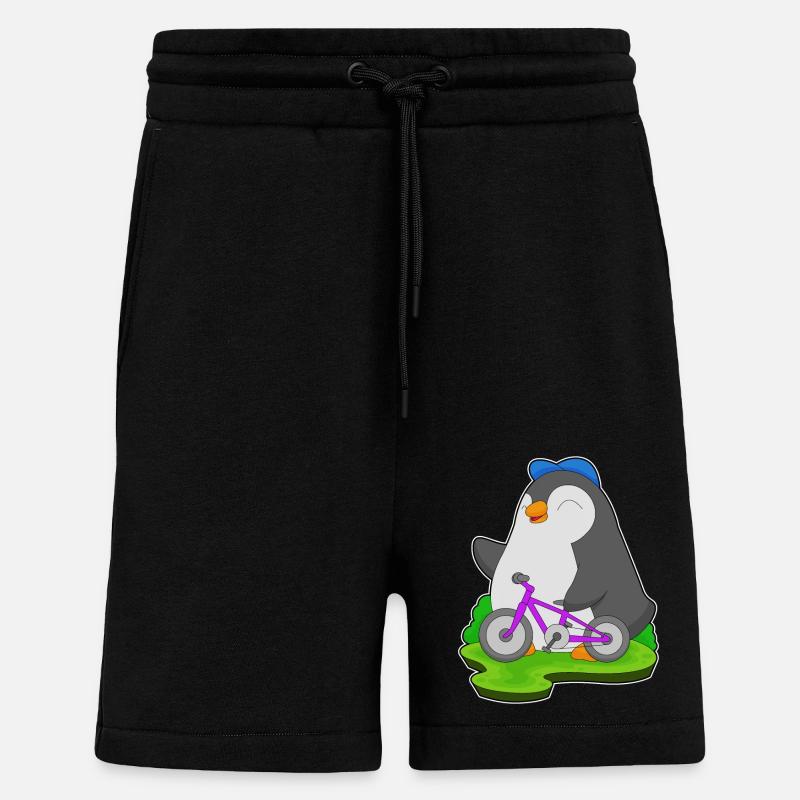 Vélo pingouin - Short bio décontracté fabriqué en UE - SOLID BLACK
