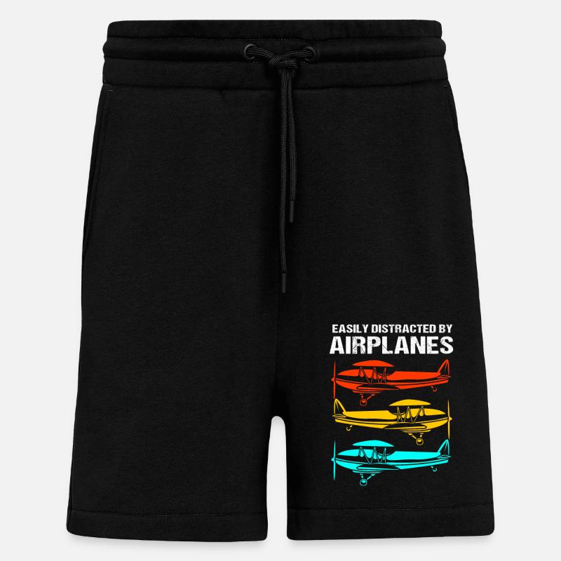 Pilot Flugzeug - Shorts - made by SPREAD - SOLID BLACK