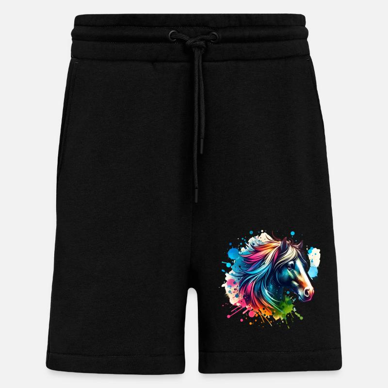 Cheval - Short bio décontracté fabriqué en UE - SOLID BLACK