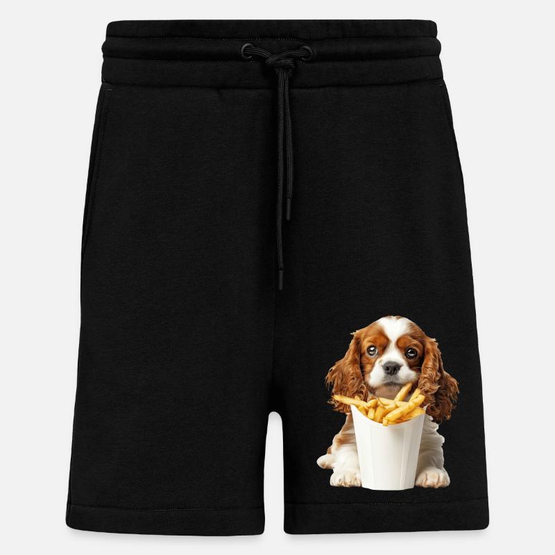 Cavalier King Spaniel - Shorts - made by SPREAD - SOLID BLACK