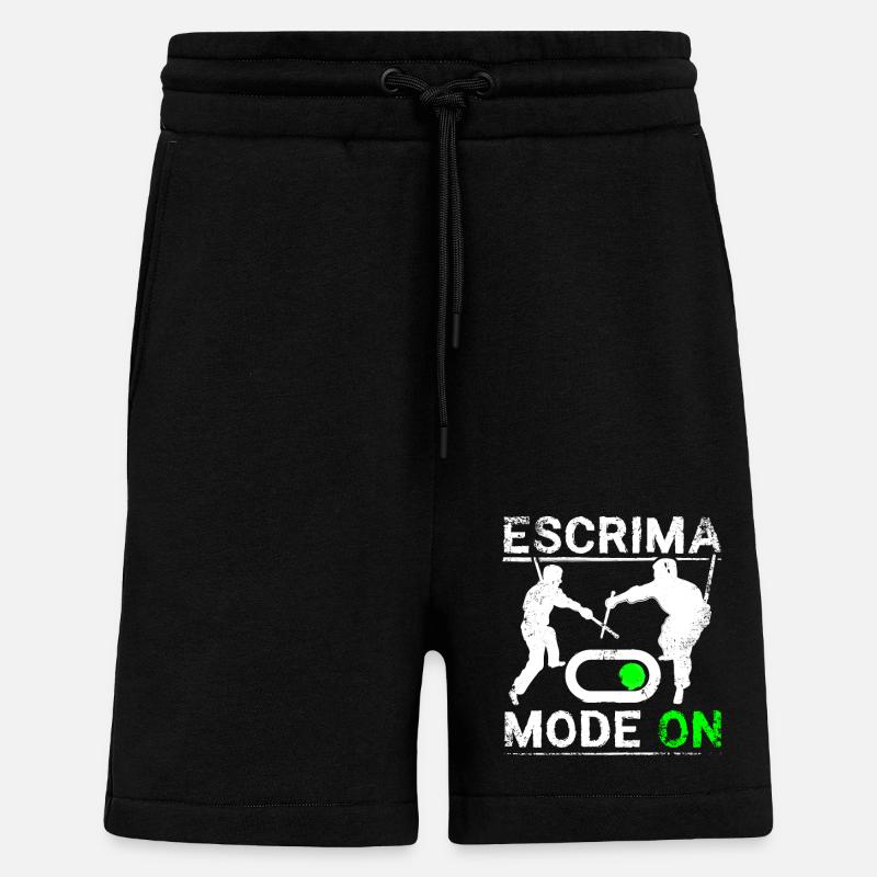 Mode Escrima activé - Short bio décontracté fabriqué en UE - SOLID BLACK
