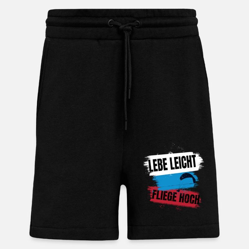 Live light, fly high - Shorts - made by SPREAD - SOLID BLACK