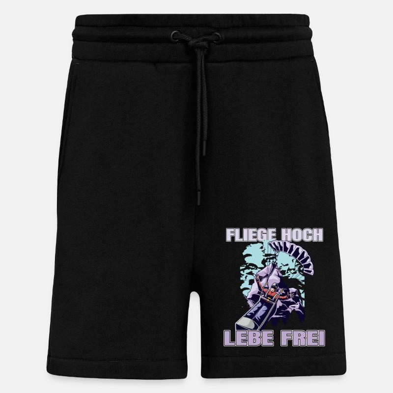 Fly high, live free - Shorts - made by SPREAD - SOLID BLACK
