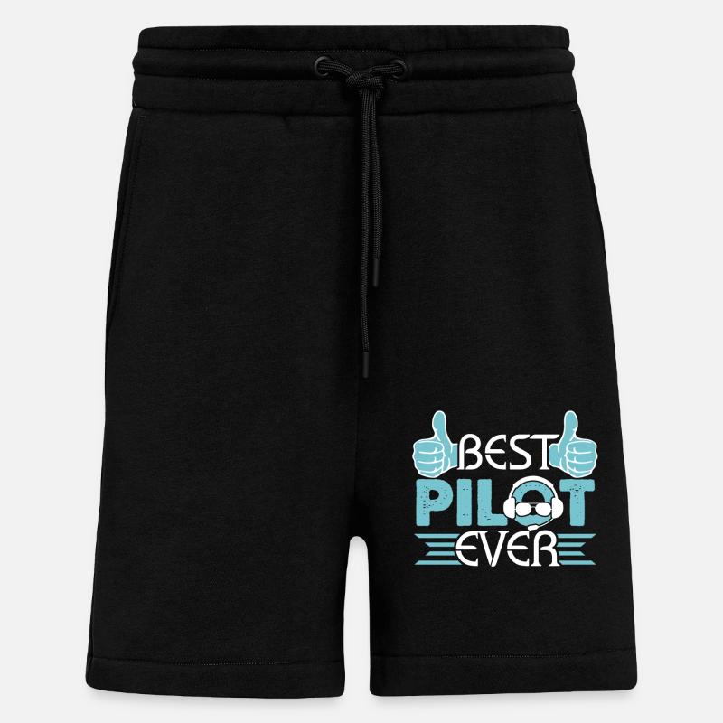 Best Pilot Ever - Shorts - made by SPREAD - SOLID BLACK