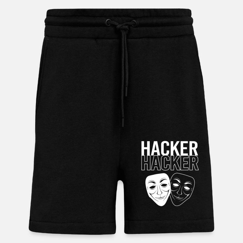 Cyber programmeur cybersécurité Hacker - Short bio décontracté fabriqué en UE - SOLID BLACK