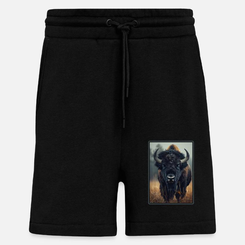 Bisons Bison - Short bio décontracté fabriqué en UE - SOLID BLACK