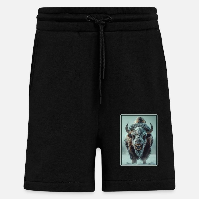 Bisons Bison - Short bio décontracté fabriqué en UE - SOLID BLACK