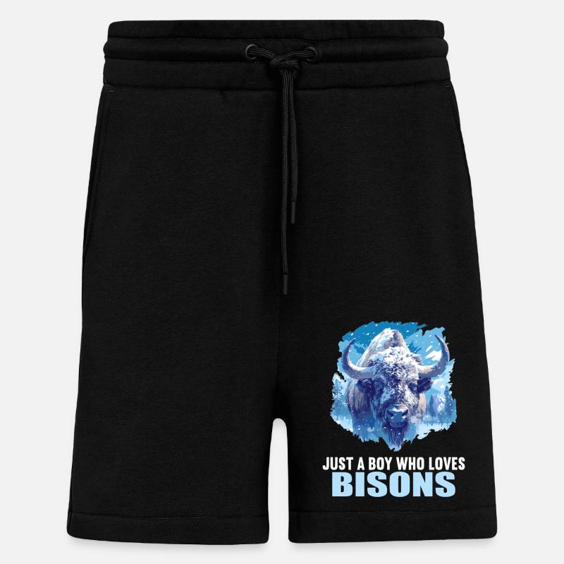 Bisons Bison - Shorts - made by SPREAD - SOLID BLACK