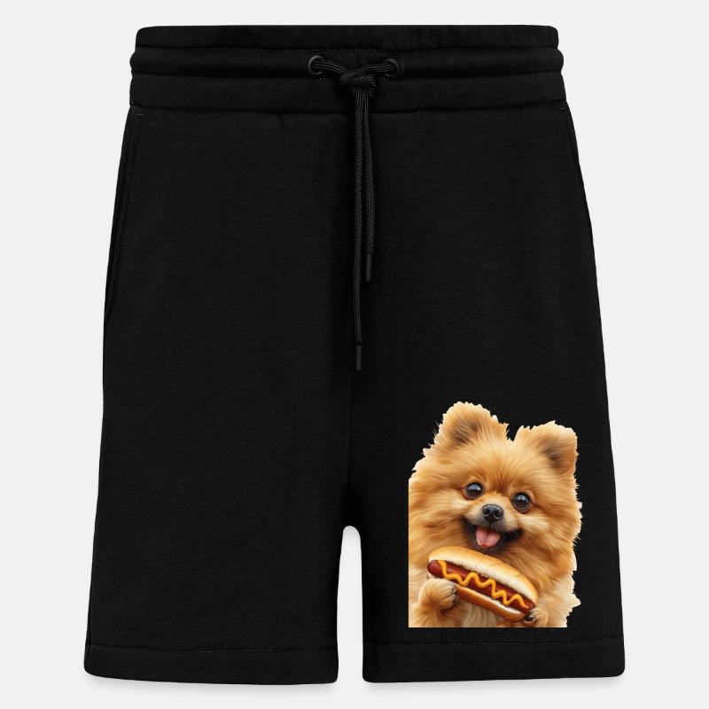 Crache nain - Short bio décontracté fabriqué en UE - SOLID BLACK