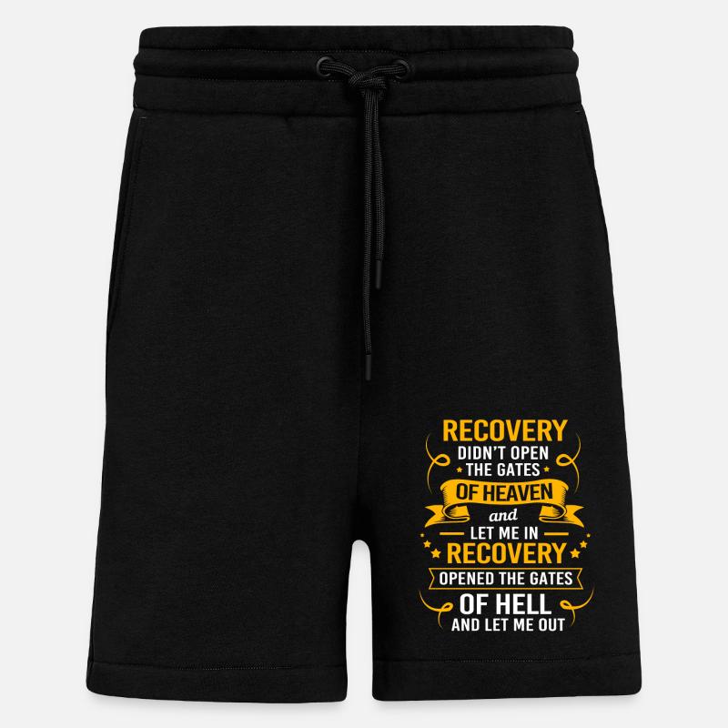 Drogenfrei Sucht Süchtig - Shorts - made by SPREAD - SOLID BLACK