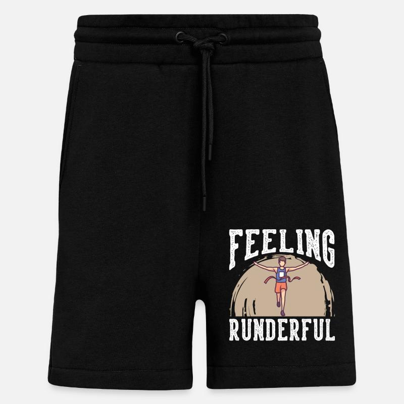 Marathon Feeling Runderful Running - Shorts - made by SPREAD - SOLID BLACK