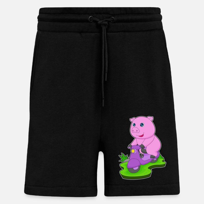 Schwein Motorroller - Shorts - made by SPREAD - SOLID BLACK