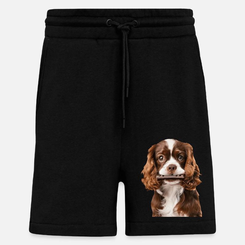 Cavalier King Spaniel - Shorts - made by SPREAD - SOLID BLACK