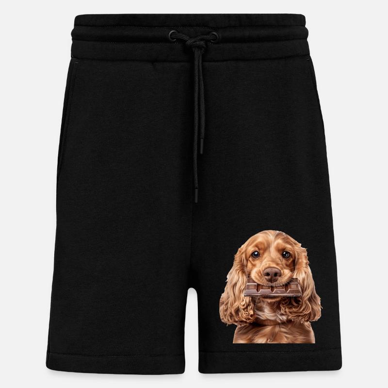 Cocker Spaniel - Short bio décontracté fabriqué en UE - SOLID BLACK