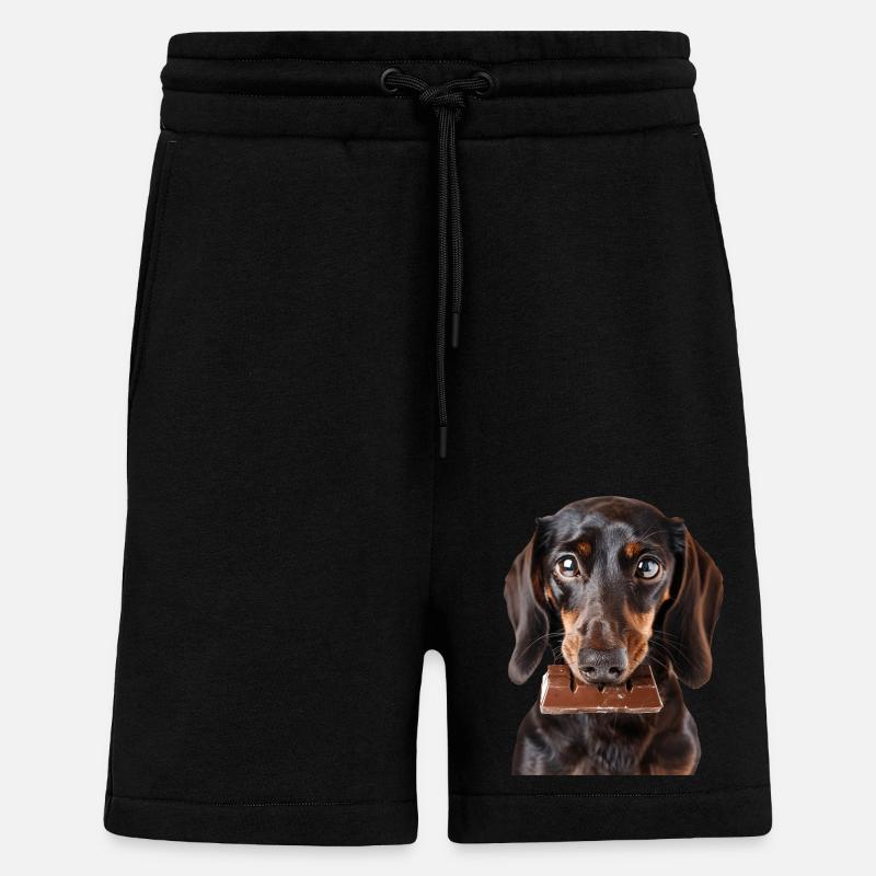 Teckel - Short bio décontracté fabriqué en UE - SOLID BLACK