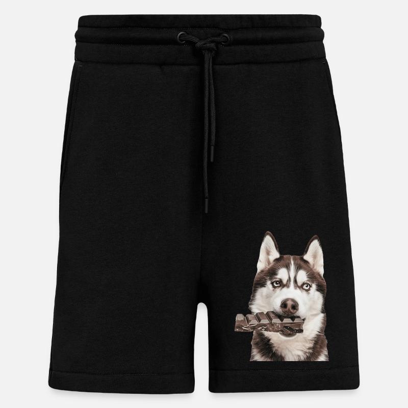 Sibirischer Husky - Shorts - made by SPREAD - SOLID BLACK