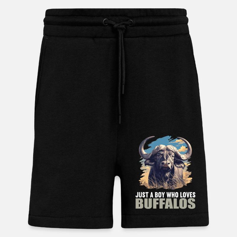 Buffalos Buffalo Büffel - Shorts - made by SPREAD - SOLID BLACK